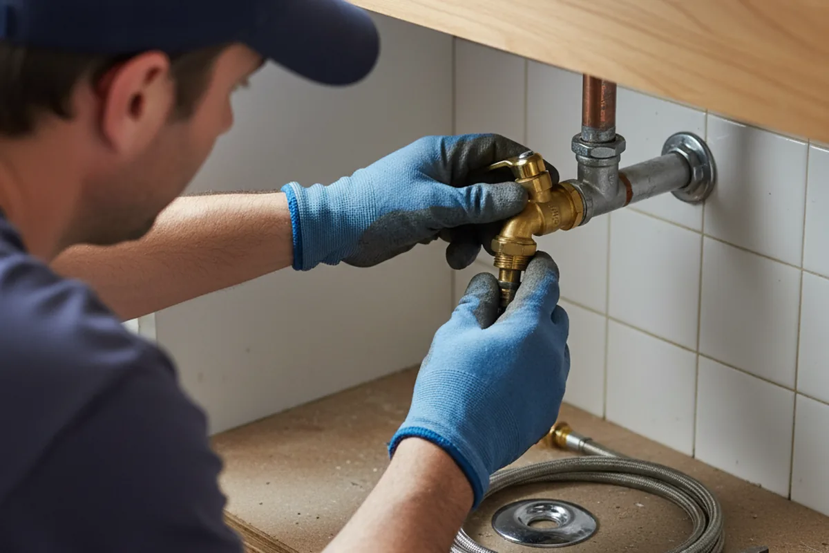 Shutoff valve and fitting work during Emergency Plumbing in Happy Valley